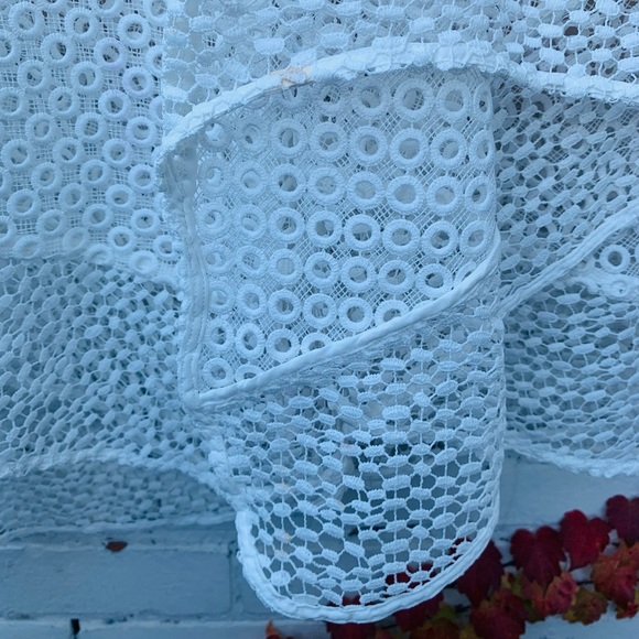 Keepsake The Label White Asymmetrical Eyelet Dress - Picture 12 of 16